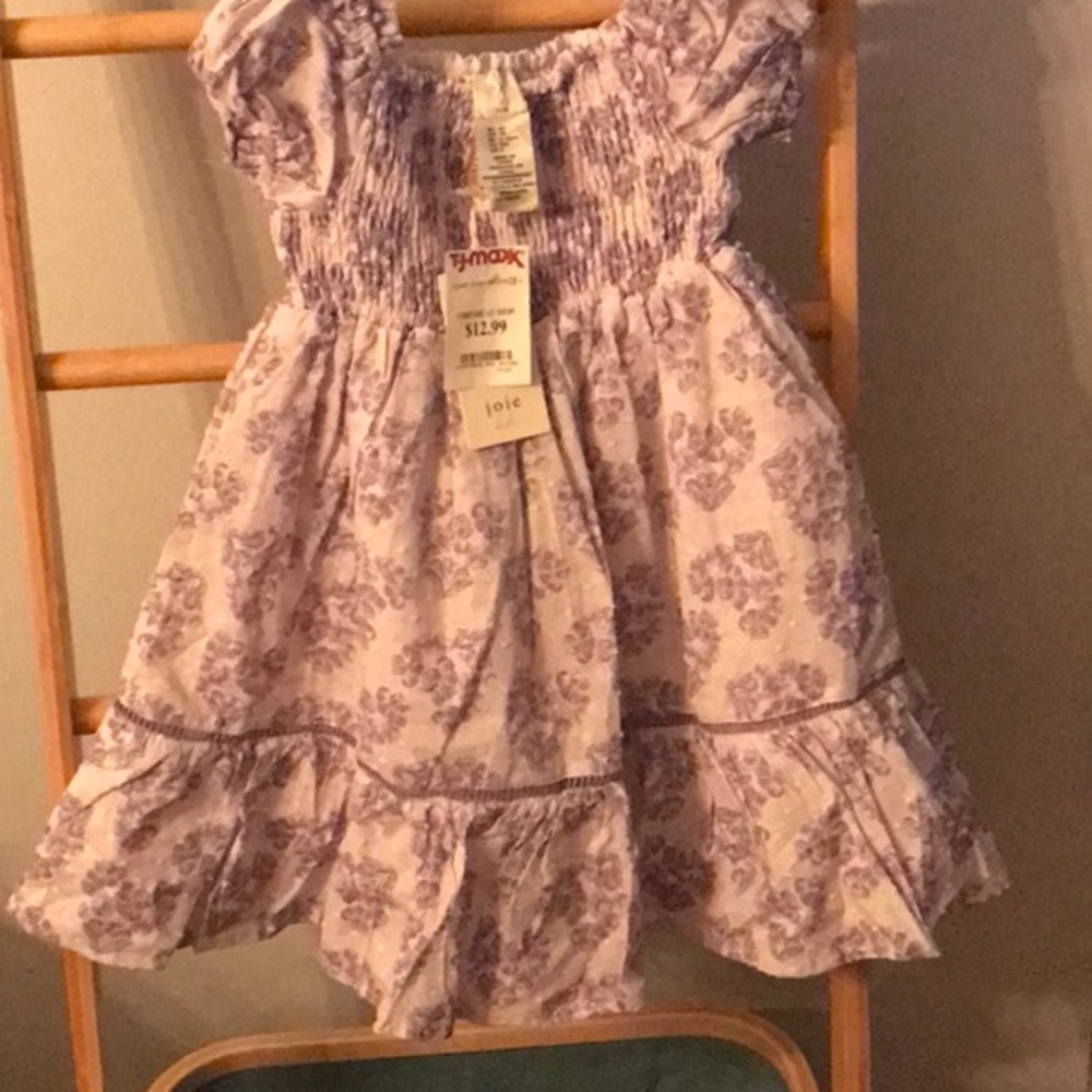 Joie kids 2 piece set dress with matching headband new with tags lavender